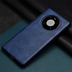 Funda Lujo Cuero Carcasa R01 para Huawei Mate 40E 4G Azul