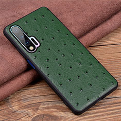 Funda Lujo Cuero Carcasa R01 para Huawei Nova 6 5G Verde