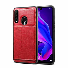 Funda Lujo Cuero Carcasa R01 para Huawei P30 Lite XL Rojo