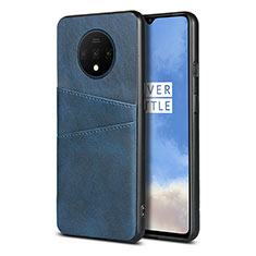 Funda Lujo Cuero Carcasa R01 para OnePlus 7T Azul