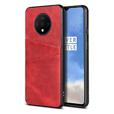 Funda Lujo Cuero Carcasa R01 para OnePlus 7T Rojo