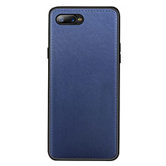 Funda Lujo Cuero Carcasa R01 para Oppo R15X Azul