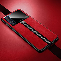 Funda Lujo Cuero Carcasa R01 para Oppo Reno3 Pro Rojo