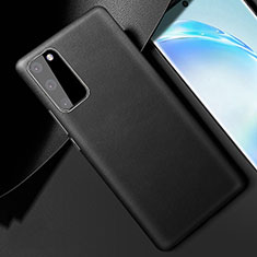 Funda Lujo Cuero Carcasa R01 para Samsung Galaxy S20 Negro