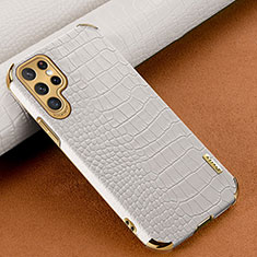 Funda Lujo Cuero Carcasa R01 para Samsung Galaxy S21 Ultra 5G Blanco