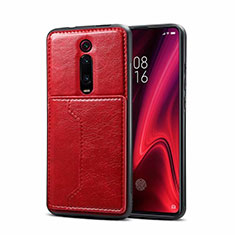 Funda Lujo Cuero Carcasa R01 para Xiaomi Mi 9T Pro Rojo