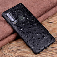 Funda Lujo Cuero Carcasa R02 para Huawei Honor 20E Negro