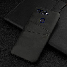 Funda Lujo Cuero Carcasa R02 para Huawei Honor V20 Negro