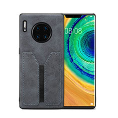 Funda Lujo Cuero Carcasa R02 para Huawei Mate 30 5G Gris