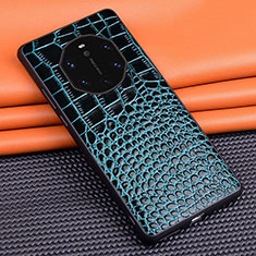 Funda Lujo Cuero Carcasa R02 para Huawei Mate 40 RS Azul