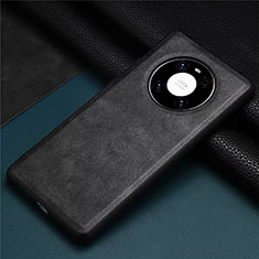 Funda Lujo Cuero Carcasa R02 para Huawei Mate 40E Pro 4G Negro