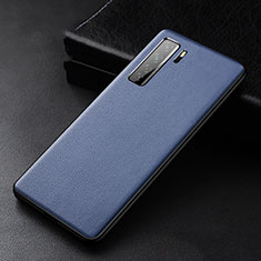 Funda Lujo Cuero Carcasa R02 para Huawei P40 Lite 5G Azul