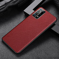 Funda Lujo Cuero Carcasa R02 para Huawei P40 Pro+ Plus Rojo