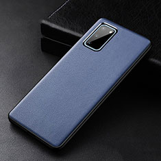 Funda Lujo Cuero Carcasa R02 para Samsung Galaxy S20 5G Azul