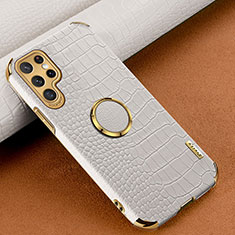 Funda Lujo Cuero Carcasa R02 para Samsung Galaxy S21 Ultra 5G Blanco