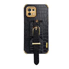 Funda Lujo Cuero Carcasa R02 para Xiaomi Mi 11 Lite 5G Negro