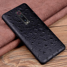 Funda Lujo Cuero Carcasa R02 para Xiaomi Mi 9T Pro Negro