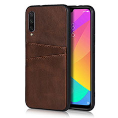 Funda Lujo Cuero Carcasa R02 para Xiaomi Mi A3 Marron