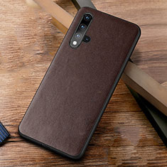 Funda Lujo Cuero Carcasa R03 para Huawei Honor 20S Marron