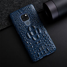 Funda Lujo Cuero Carcasa R03 para Huawei Mate 20 Azul