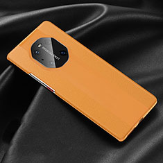 Funda Lujo Cuero Carcasa R03 para Huawei Mate 40 Pro Naranja