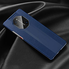 Funda Lujo Cuero Carcasa R03 para Huawei Mate 40E Pro 5G Azul