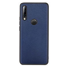 Funda Lujo Cuero Carcasa R03 para Huawei Nova 4e Azul