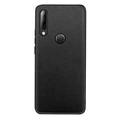 Funda Lujo Cuero Carcasa R03 para Huawei Nova 4e Negro