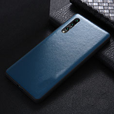 Funda Lujo Cuero Carcasa R03 para Huawei P20 Pro Azul