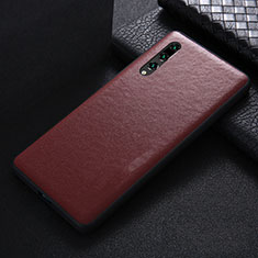 Funda Lujo Cuero Carcasa R03 para Huawei P20 Pro Rojo