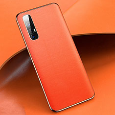 Funda Lujo Cuero Carcasa R03 para Oppo Reno3 Pro Naranja