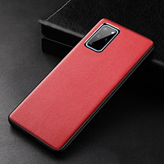 Funda Lujo Cuero Carcasa R03 para Samsung Galaxy S20 Plus Rojo