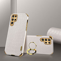 Funda Lujo Cuero Carcasa R03 para Samsung Galaxy S23 Ultra 5G Blanco