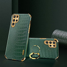 Funda Lujo Cuero Carcasa R03 para Samsung Galaxy S25 Ultra 5G Verde