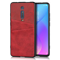 Funda Lujo Cuero Carcasa R03 para Xiaomi Mi 9T Rojo