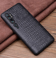 Funda Lujo Cuero Carcasa R03 para Xiaomi Mi Note 10 Pro Negro