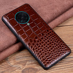 Funda Lujo Cuero Carcasa R03 para Xiaomi Poco F2 Pro Marron