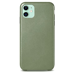 Funda Lujo Cuero Carcasa R04 para Apple iPhone 11 Verde