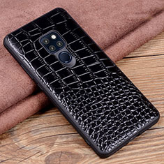 Funda Lujo Cuero Carcasa R04 para Huawei Mate 20 Negro