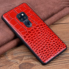 Funda Lujo Cuero Carcasa R04 para Huawei Mate 20 Rojo