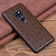 Funda Lujo Cuero Carcasa R04 para Huawei Mate 20 X 5G Marron