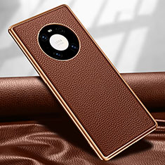 Funda Lujo Cuero Carcasa R04 para Huawei Mate 40E Pro 4G Marron