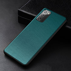 Funda Lujo Cuero Carcasa R04 para Samsung Galaxy Note 20 5G Verde