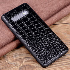 Funda Lujo Cuero Carcasa R04 para Samsung Galaxy S10 5G Negro