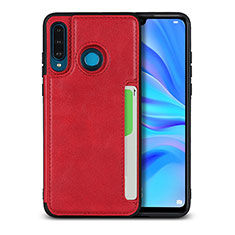 Funda Lujo Cuero Carcasa R05 para Huawei Nova 4e Rojo