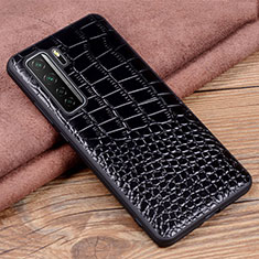 Funda Lujo Cuero Carcasa R05 para Huawei Nova 7 SE 5G Negro