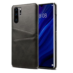 Funda Lujo Cuero Carcasa R05 para Huawei P30 Pro Negro