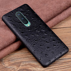 Funda Lujo Cuero Carcasa R05 para OnePlus 8 Negro