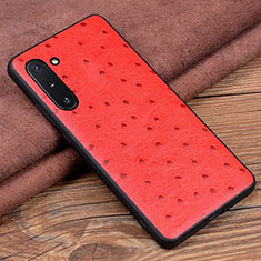 Funda Lujo Cuero Carcasa R05 para Samsung Galaxy Note 10 5G Rojo