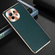 Funda Lujo Cuero Carcasa R05 para Xiaomi Mi 11 5G Verde